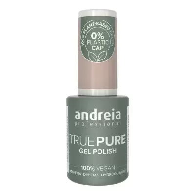 Frasco de verniz gel verde Andreia professional True Pure com tampa bege