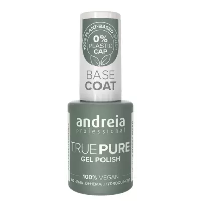 Frasco de verniz gel para unhas Andreia Professional True Pure verde-acinzentado com tampa branca