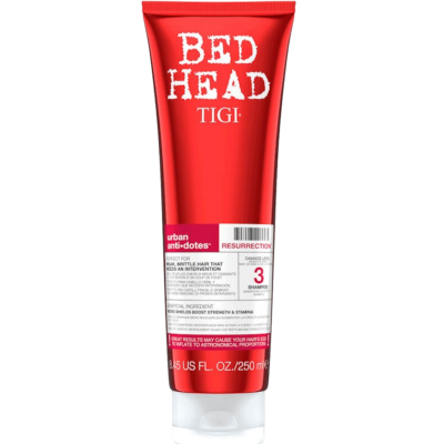 Champô Bed Head TIGI Urban Anti-Dotes Resurrection em tubo vermelho de 250 ml