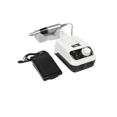 Conjunto de ferramenta elétrica para manicure com motor e base branca