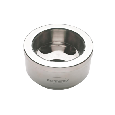 Tigela redonda em inox com logo ESTETA