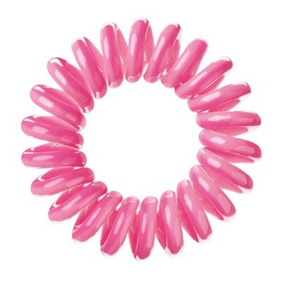 Elástico de cabelo espiral rosado em plástico