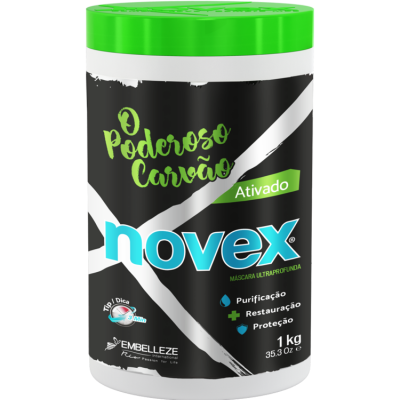 Frasco de máscara capilar Novex O Poderoso Carvão Ativado 1 kg