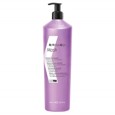 frasco roxo de máscara capilar com doseador preto sobre fundo branco