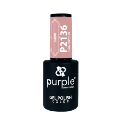Frasco de verniz gel para unhas cor-de-rosa P2136 da purple professional