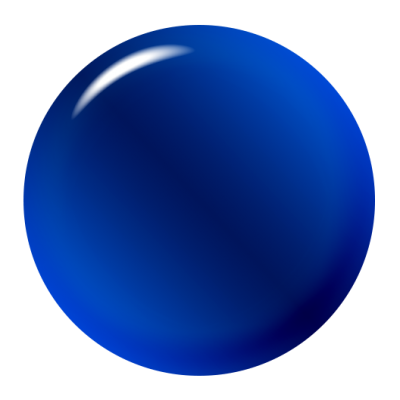 Esfera azul lisa brilhante com reflexo