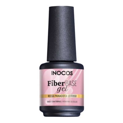 Frasco de verniz gel INOCOS Fiber Base gel rosa