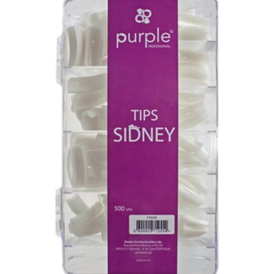 Caixa de tips de unhas brancos Purple Professional SIDNEY