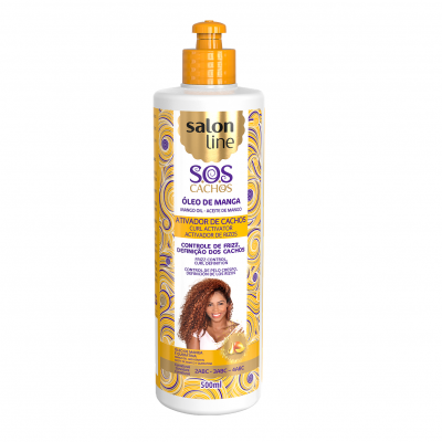 Frasco de ativador de cachos Salon Line SOS óleo de manga 500ml