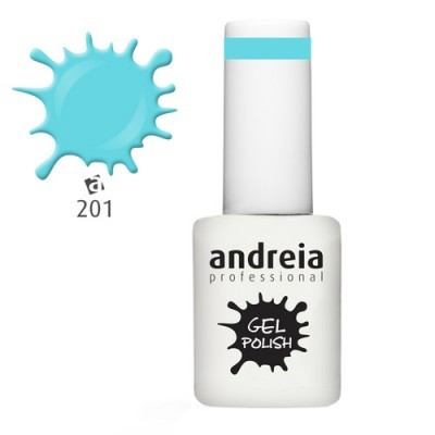 Verniz gel para unhas azul turquesa andreia professional 201