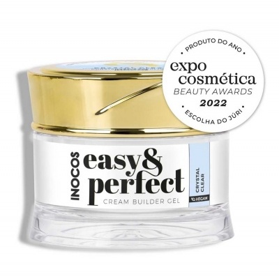 Gel construtor para unhas Inocos easy & perfect com tampa dourada