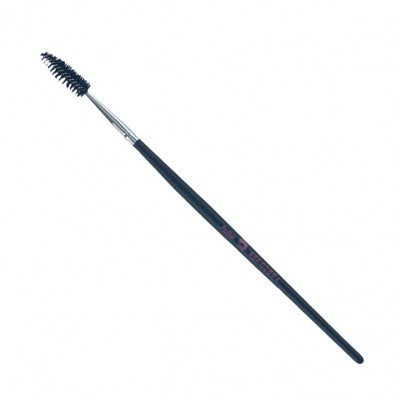 Pincel para sobrancelhas com cabo preto e escova cónica