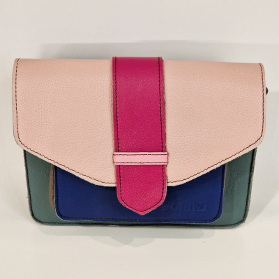 Mala pequena de pele multicolor