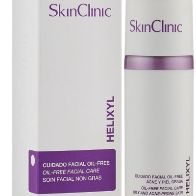 Produto SkinClinic HELIXYL cuidado facial oil-free para acne e pele grasa