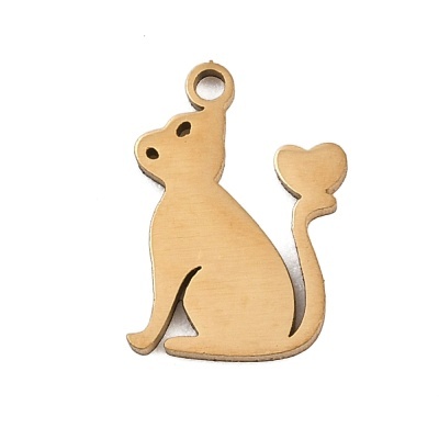 Pendente em madeira em forma de gato com detalhes recortados