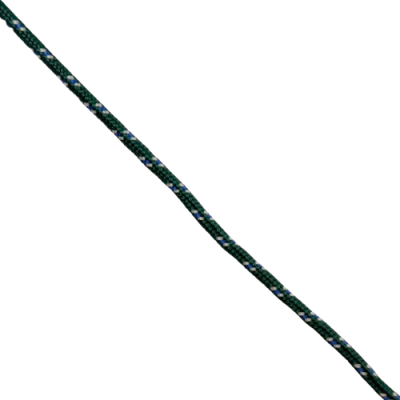 Corda fina trançada em verde, azul e branco