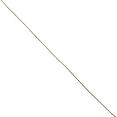 Corda fina bege sobre fundo branco.