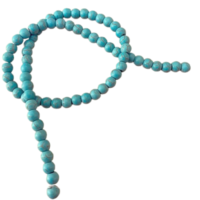 Colar ou pulseira de contas azuis turquesa