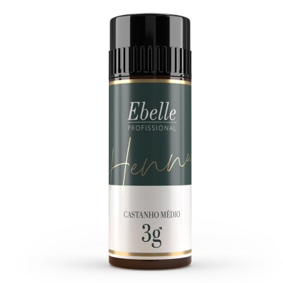 Frasco de henna Ebelle Castanho Médio 3g