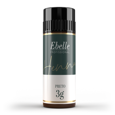 Frasco pequeno de henna preta Ebelle profissional 3g