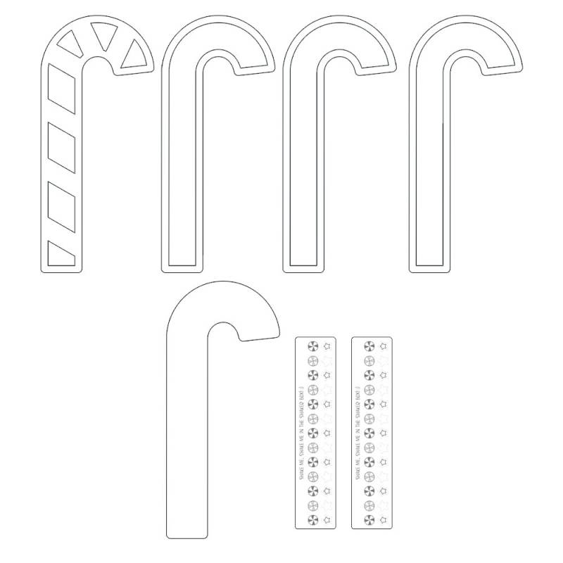 Seis suportes para cabides de porta em branco e riscas vermelhas, com duas tiras decorativas com símbolos de uva.