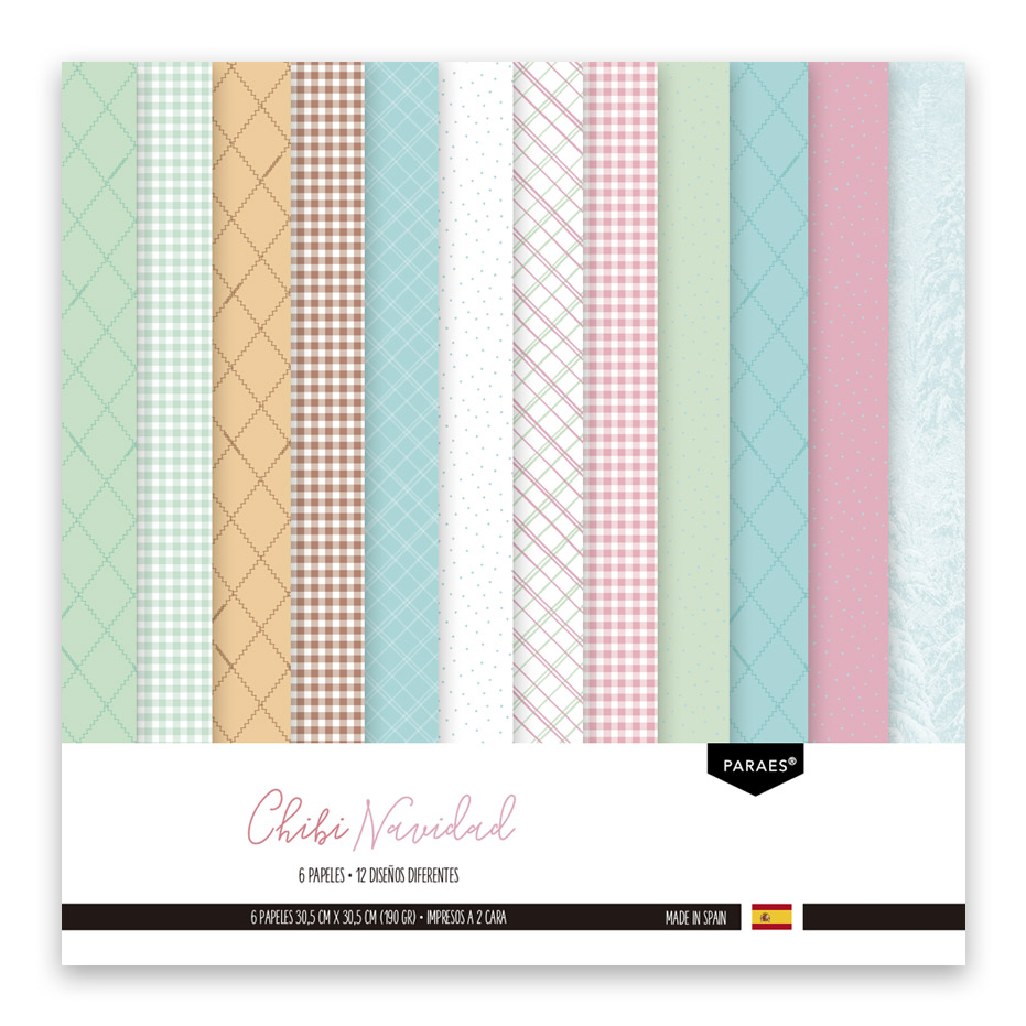 Conjunto de papéis decorativos coloridos com padrões quadriculados e texturas delicadas