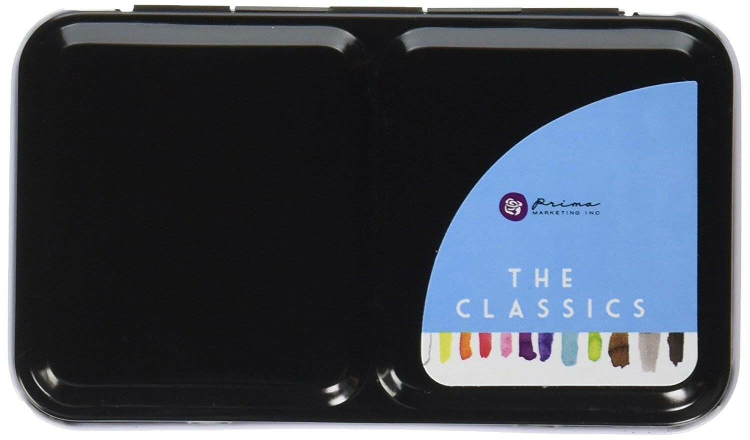 Estojo de aquarela Prima Marketing Inc The Classics com tampa preta e rótulo azul
