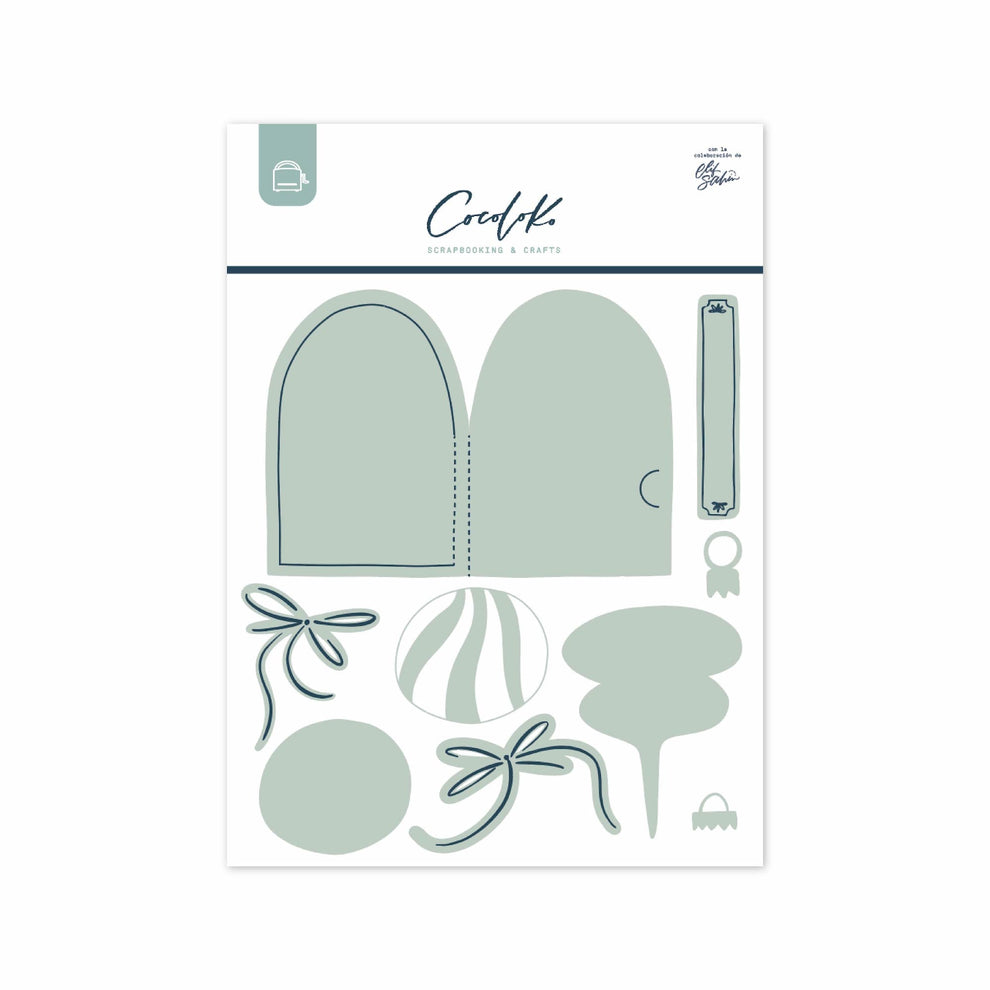 Conjunto de recortes para costura em vários tons de verde