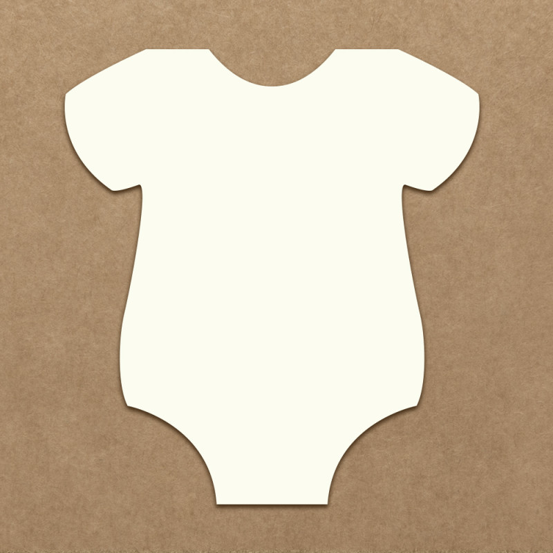Body de bebé branco de manga curta sobre superfície castanha
