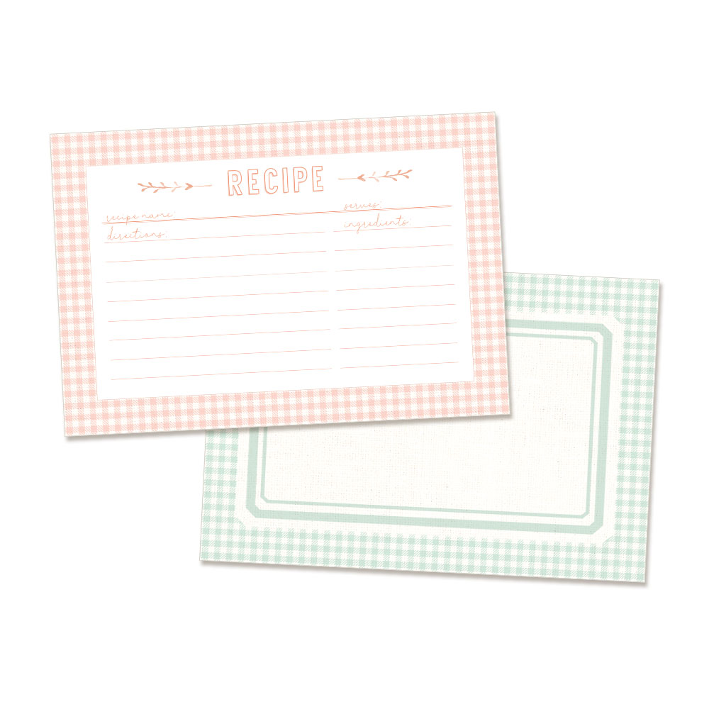 Cartas de receita em papel com padrão xadrez rosa e verde