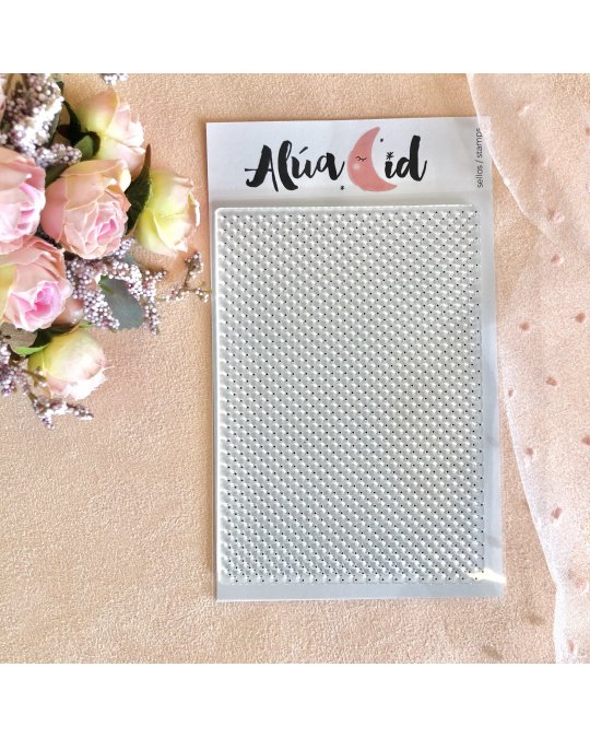 Cartela de autocolantes em forma de pérolas brancas com embalagem 'Alúa Cid'