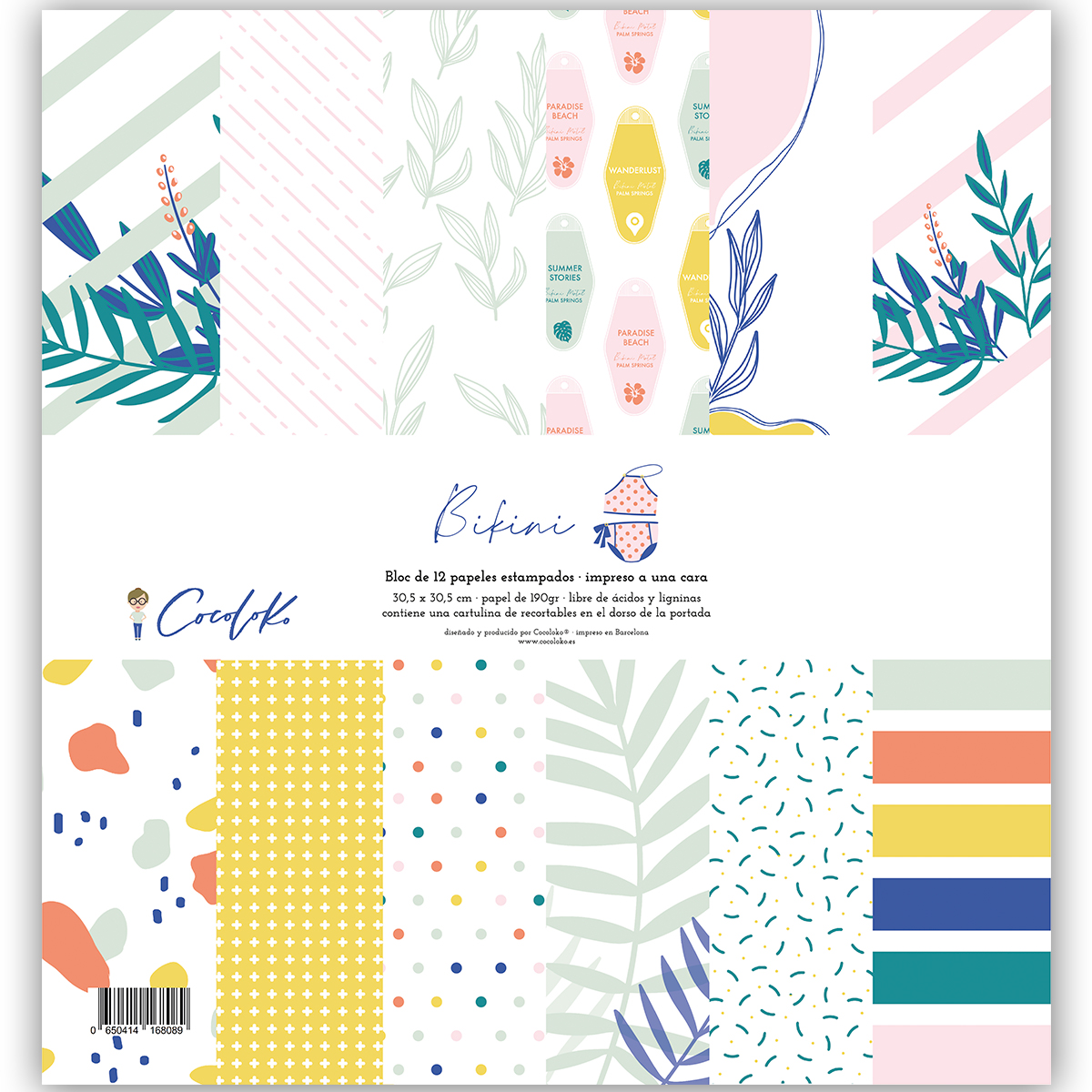 Papel decorativo com múltiplos padrões coloridos e texturas para artesanato