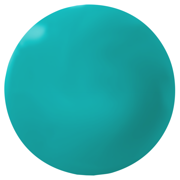 Bola azul-turquesa lisa com acabamento brilhante