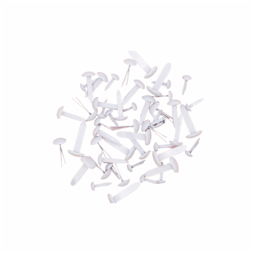 Pregadores de roupa brancos em plástico com pinos metálicos