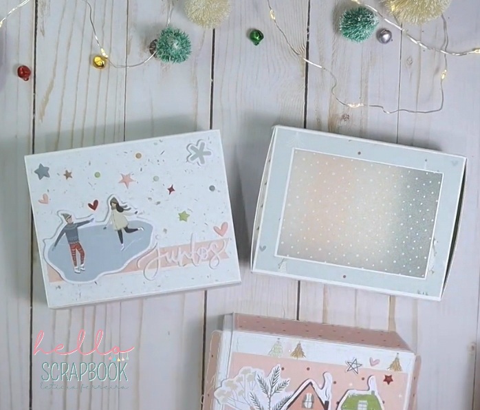 Caixas de papelão decorativas para crianças com estrelas e janela transparente