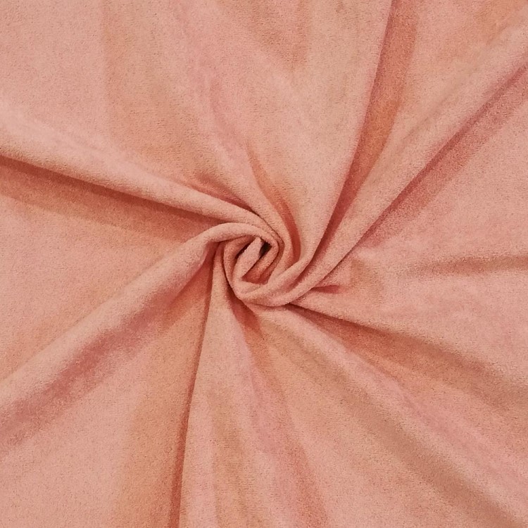 Tecido rosa claro aveludado torcido