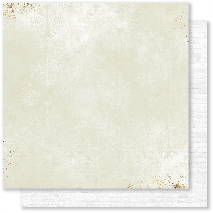 Papel de parede creme com padrão clássico e textura envelhecida