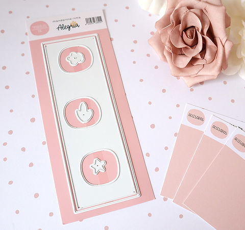 Conjunto de ímanes rosa e branco com desenhos e fichas cor de rosa