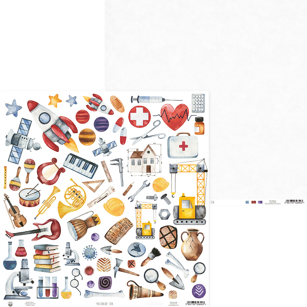 Ilustrações coloridas de diversos objetos variados sobre fundo branco