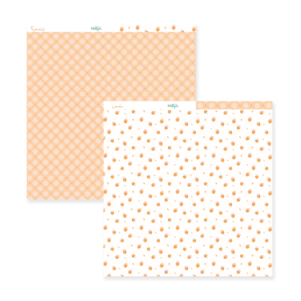 Dois lençóis para berço com padrões laranjas e textura de tecido macio