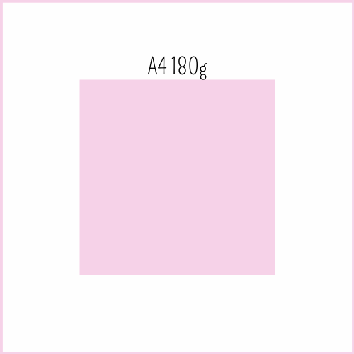 Folha de papel rosa A4 180g sobre fundo branco
