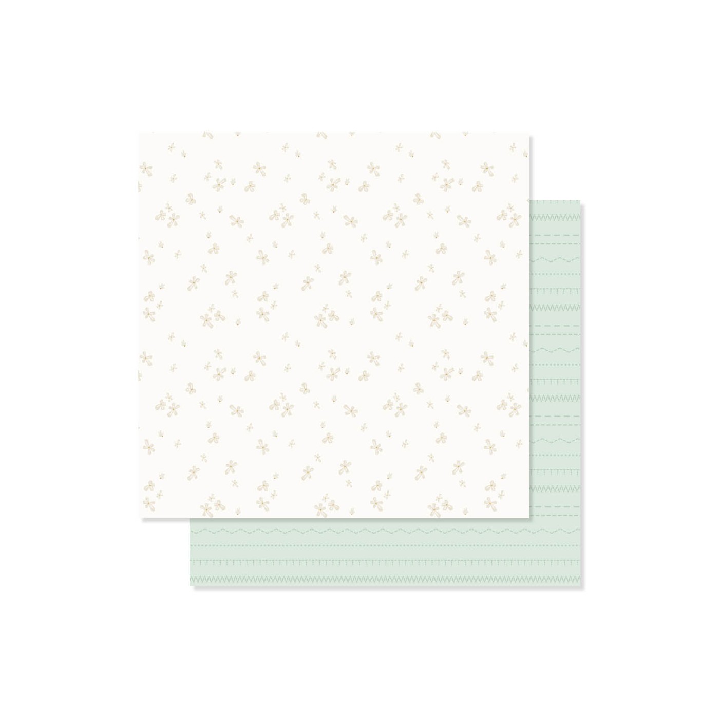 Folhas de papel para scrapbook com padrões florais e geométricos