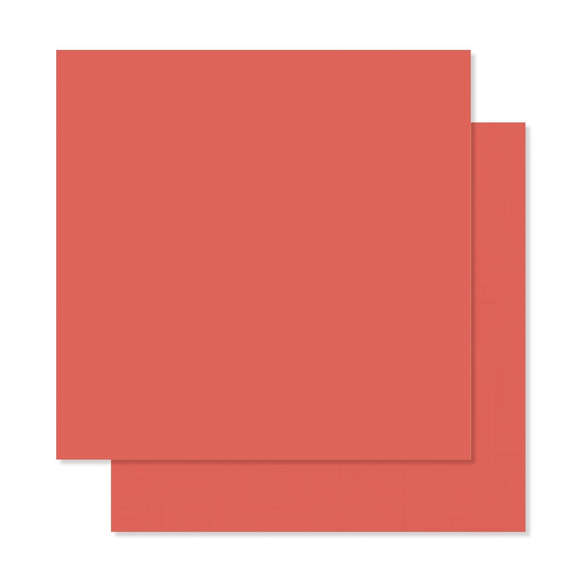 Duas folhas de papel vermelho quadrado sobrepostas