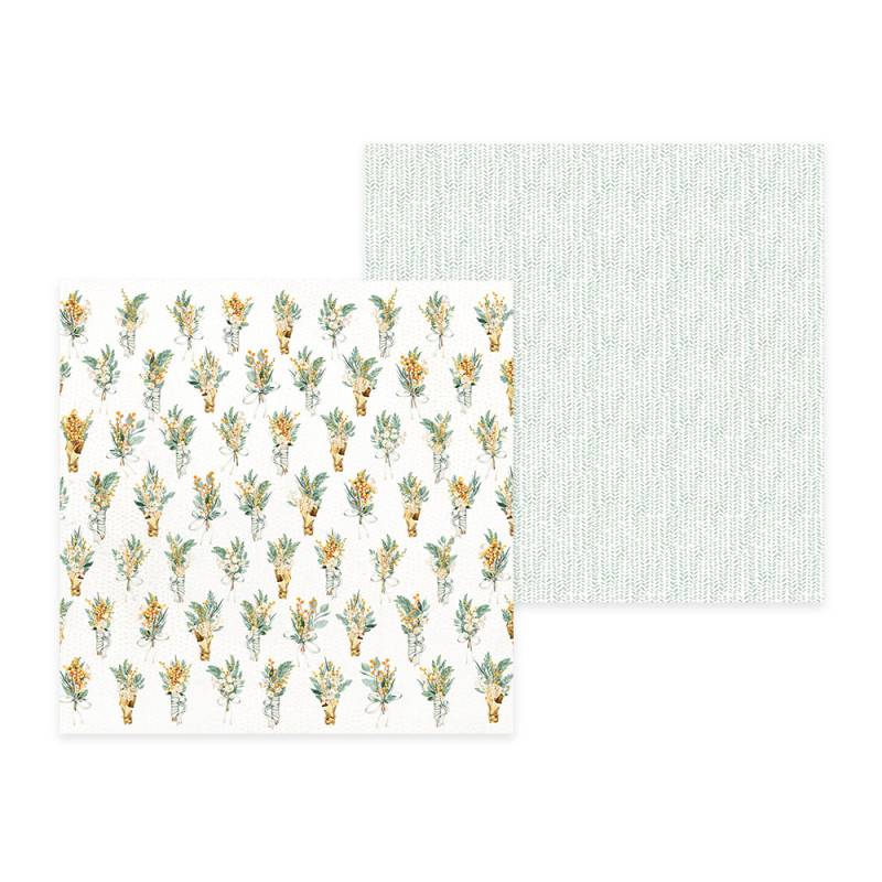 papel decorativo com padrões florais e linhas finas em tons naturais