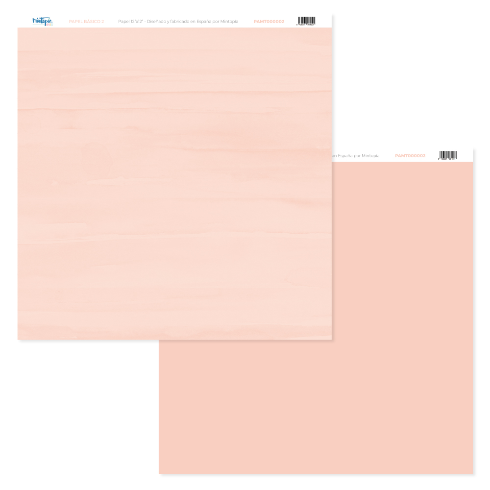 Papel decorativo rosa claro com textura de madeira e texto na borda