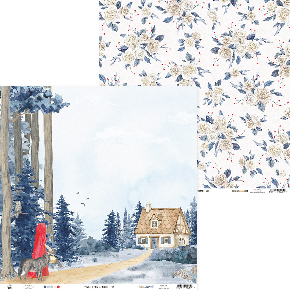 Papéis decorativos para scrapbook com tema de floresta e padrão floral vintage