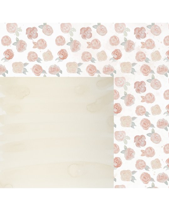 Papel de parede floral com rosas em tons pastel