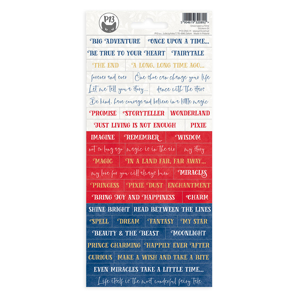 Folha de autocolantes coloridos com frases inspiradoras em inglês