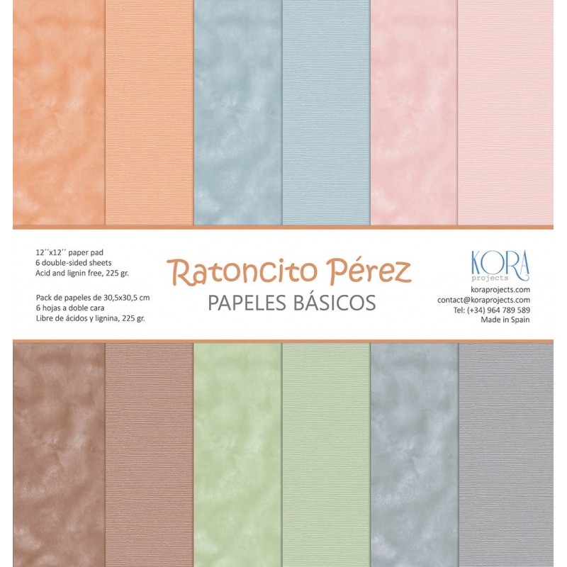 Conjunto de papéis coloridos com textura em embalagem rotulada