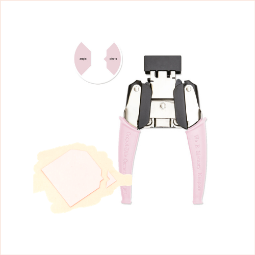 Ferramenta de gravação com alças cor-de-rosa e etiquetas coloridas